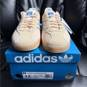 adidas Gazelle Indoor Pro Ivory Charcoal JS0667 Men's NEW sizes 9.5, 10